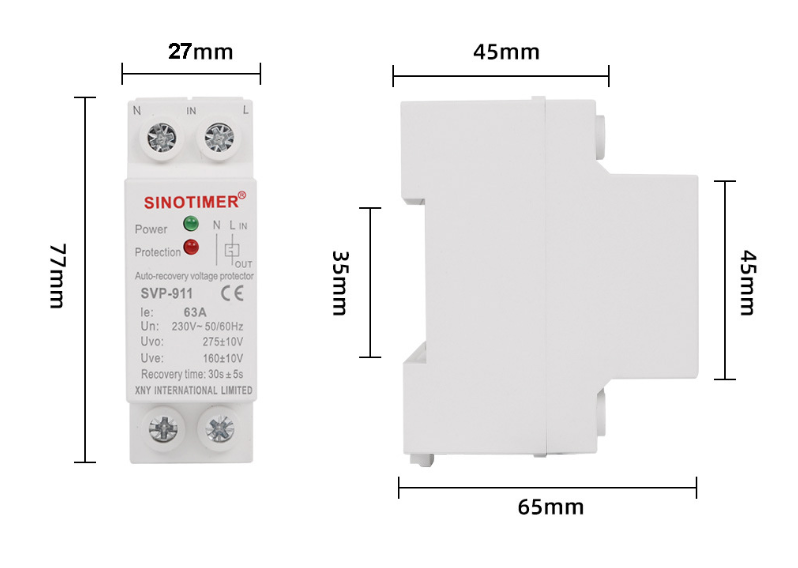 家用過壓欠壓保護器接線圖