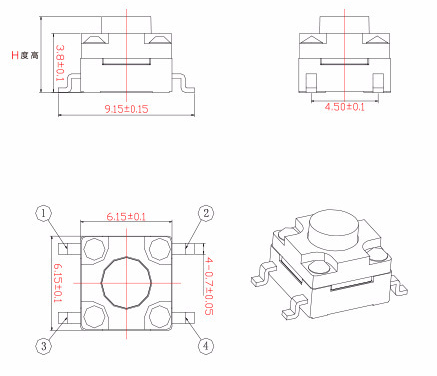 防水輕觸開關結構 防水輕觸開關結構